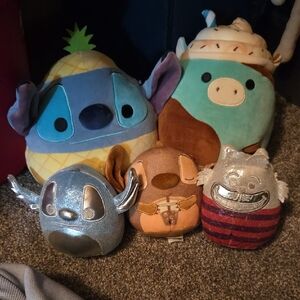 Squishmallows Blue and Brown Stuffed Animals Set
